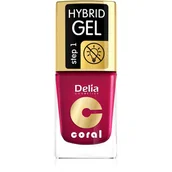 Lakiery hybrydowe - Delia Cosmetics Cosmetics, Coral Hybrid Gel, lakier do paznokci nr 06 wiśniowy, 11 ml - miniaturka - grafika 1