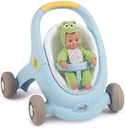 Wózki dla lalek - Smoby chodzik Minikiss Baby Walker 3w1 krokodyl - miniaturka - grafika 1