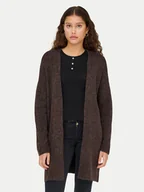 Swetry damskie - ONLY Kardigan Talio 15358604 Brązowy Regular Fit - miniaturka - grafika 1