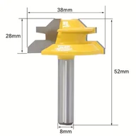 Inne - Frezarka T-Rowkowa z ostrzem 45° do czołowego łączenia, z trzpieniem 8mm do obróbki drewna, frezarka do rowkowania i szlifierki - miniaturka - grafika 1