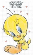 Ręczniki - Ręcznik dziecięcy Tweety biały, 30 x 50 cm - miniaturka - grafika 1