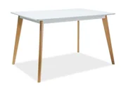 Stoły - Signal STÓŁ DECLAN I BIAŁY/BUK 120X80 - miniaturka - grafika 1