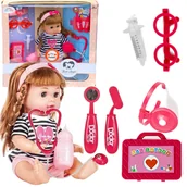 Lalki dla dziewczynek - Lalka Martynka Mały Doktor Stetoskop Lekarz Spiewa Po Polsku Interaktywna - miniaturka - grafika 1