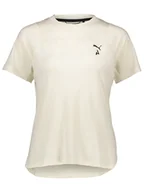 Koszulki sportowe damskie - Puma Koszulka funkcyjna "Seasons" w kolorze kremowym - miniaturka - grafika 1