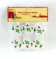 Ozdoby bożonarodzeniowe - Skrzynkazdrewna Klamerki ozdobne zimowe bałwanek 6szt - miniaturka - grafika 1