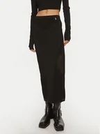 Spódnice - Patrizia Pepe Spódnica midi 8G0412 K195 K103 Czarny Slim Fit - miniaturka - grafika 1