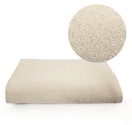 Ręczniki - Kremowy Duży Ręcznik Na Łóżko, Ręcznik Na Leżak 100X200 Cm Bawełna Frotte - miniaturka - grafika 1