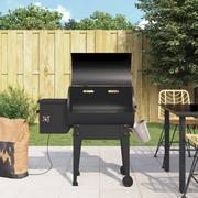 Grille - vidaXL Grill na pellet, czarny, 94 cm, żelazo - miniaturka - grafika 1