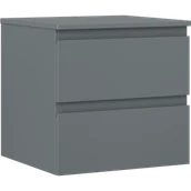 Szafki łazienkowe - Mexen Orio szafka łazienkowa podumywalkowa 50 cm z blatem, 2 szuflady, grafit mat - 91A10-05047-2-BFFC66 - miniaturka - grafika 1