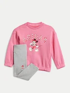 Legginsy - adidas Komplet bluza i legginsy Disney Mickey Mouse JF3627 Różowy Slim Fit - miniaturka - grafika 1