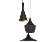 Lampy sufitowe - Beliani Lampa czarna - sufitowa - żyrandol - lampa wisząca - CARSON czarny - miniaturka - grafika 1