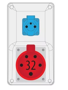 Pawbol Rozdzielnica R-BOX KOMPAKT 32A/5 1x250V B.325/1 B.325/1 - Rozdzielnie elektryczne - miniaturka - grafika 1