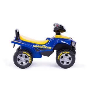 Jeździk quad Goodyear interaktywna kierownica dźwięki niebieski - Chodziki - miniaturka - grafika 4