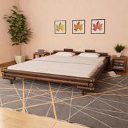 Łóżka - vidaXL Łóżko bambusowe, 180 x 200 cm, ciemny brąz - miniaturka - grafika 1