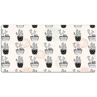 Podkładki na biurko - Mata ochronna na biurko Kaktusy doniczki 120x60 cm, Dywanomat - miniaturka - grafika 1