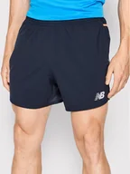 Spodnie sportowe męskie - NEW BALANCE Szorty sportowe MS21278 Granatowy Athletic Fit - miniaturka - grafika 1