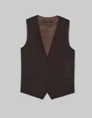 Kamizelki męskie - Kamizelka gualdo 01 brąz slim fit - miniaturka - grafika 1