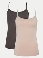 Koszulki i topy damskie - Tommy Hilfiger Komplet 2 topów UW0UW04892 Kolorowy Slim Fit - miniaturka - grafika 1