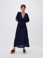 Sukienki - Reserved - Wiskozowa sukienka ze wzorem - wielobarwny - miniaturka - grafika 1