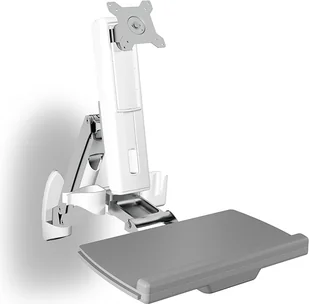 Icy Box Uchwyt ścienny na monitor do 24" i klawiaturę IB-MS600-W - Uchwyty do monitorów - miniaturka - grafika 1