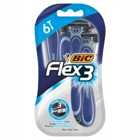 BiC Flex 3 Ostrza Nano Tech blister 6 sztuk