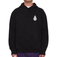 Bluzy męskie - Bluza męska Volcom Tetsunori dresowa czarna  z kapturem-M - miniaturka - grafika 1