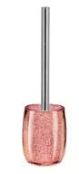 Akcesoria do wc - Kleine Wolke Mercury Szczotka WC ze szklanym stojakiem różowy/złoty - miniaturka - grafika 1