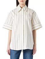 Bluzki damskie - Seidensticker Bluzka damska, biały i niebieski, 38 PL - miniaturka - grafika 1