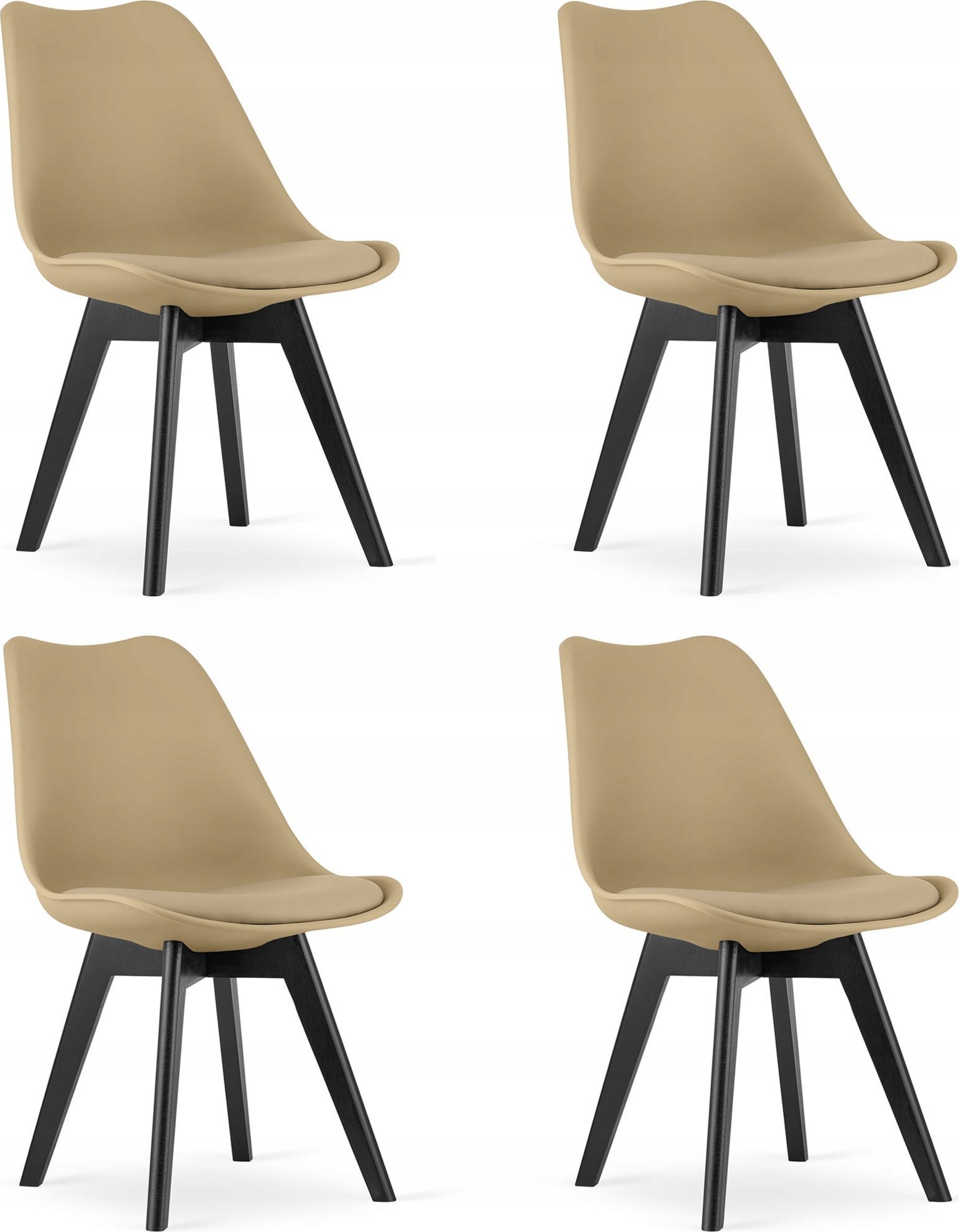 Leobert Krzesło MARK - ciemny beż / nogi czarne x 4