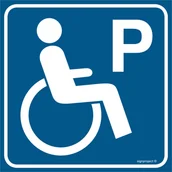 Systemy ekspozycyjne i znaki informacyjne - RA116 PARKING DLA NIEPEŁNOSPRAWNYCH, PN - PŁYTA PCV 1MM; (300X300MM) - miniaturka - grafika 1