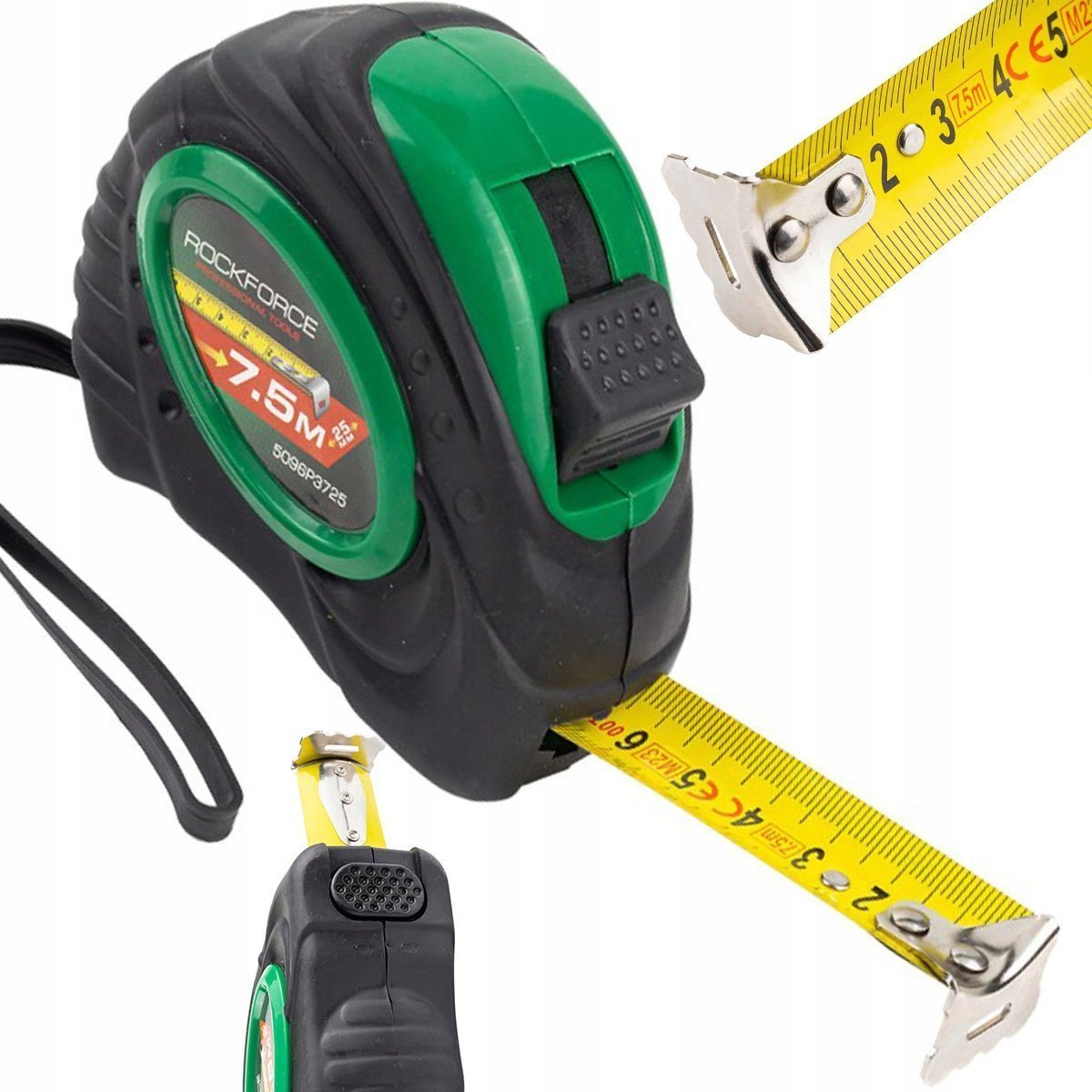 Rockforce Taśma miernicza miara zwijana 7.5m x 25mm