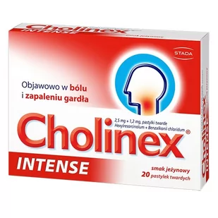 Cholinex Intense o smaku jeżynowym x20 tabletek do ssania - Przeziębienie i grypa - miniaturka - grafika 1