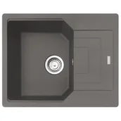 Zlewozmywaki - Franke Urban UBG 611-62 GSC Zlewozmywak granitowy jednokomorowy 62x50 cm kamienny szary 114.0687.266 - miniaturka - grafika 1