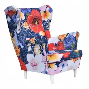 Fotel uszak skandynawski Ari Print Family Meble - Fotele - miniaturka - grafika 1