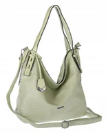 Torebki damskie - Torebka Damska Listonoszka Worek Shopper Torba na Ramię SR56 zielona - miniaturka - grafika 1