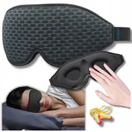 Akcesoria do bielizny - Opaska Na Oczy Do Spania Maska 3d Jedwabna 100% Zaciemnienia Regulowana Sen - miniaturka - grafika 1