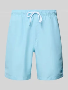 Spodenki kąpielowe o kroju regular fit z naszywką z logo model ‘Mike’ - Kąpielówki męskie - miniaturka - grafika 1