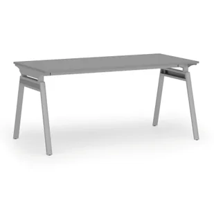 Biurko PRIMO SIGMA, 1600 x 800 mm, podstawa szara, grafitowy - Biurka - miniaturka - grafika 1