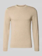 Swetry męskie - Sweter z dzianiny z mieszanki bawełny i kaszmiru z okrągłym dekoltem - miniaturka - grafika 1