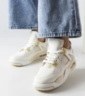 Botki damskie - Beżowe sneakersy z łączonych materiałów Malas-38 - miniaturka - grafika 1