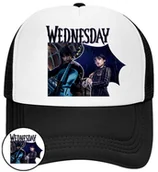 Czapki i chusty sportowe męskie - CZAPKA Z DASZKIEM WEDNESDAY DLA DZIECI LATO CZARNA BEJSBOLÓWKA - miniaturka - grafika 1