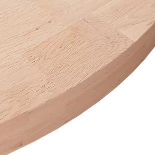 Okrągły blat do stolika, Ø60x4 cm, surowe drewno dębowe - Blaty meblowe i parapety okienne - miniaturka - grafika 4