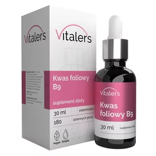 Vitaler's Kwas foliowy (Witamina B9) 400 mcg krople - 30 ml - Witaminy i minerały - miniaturka - grafika 1