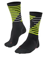 Skarpetki damskie - FALKE Uniseks Skarpety kolarskie BC Impulse Stripe U SO Oddychający I Szybkoschnący przeciw pęcherzom z podszewką 1 Para, Czarny (Black 3000), 46-48 - miniaturka - grafika 1