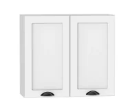 Szafki kuchenne - Biała górna szafka kuchenna z podwójnym frontem 80 cm M6-E30 - miniaturka - grafika 1