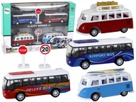 Samochody i pojazdy dla dzieci - Kampery Autobusy Z Napędem Frykcyjnym 1:87 4 Sztuki - miniaturka - grafika 1
