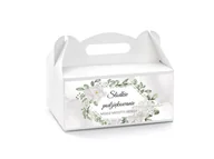 Gadżety na imprezę - Personalizowane pudełka na ciasto z kwiatami - 6 szt. - miniaturka - grafika 1
