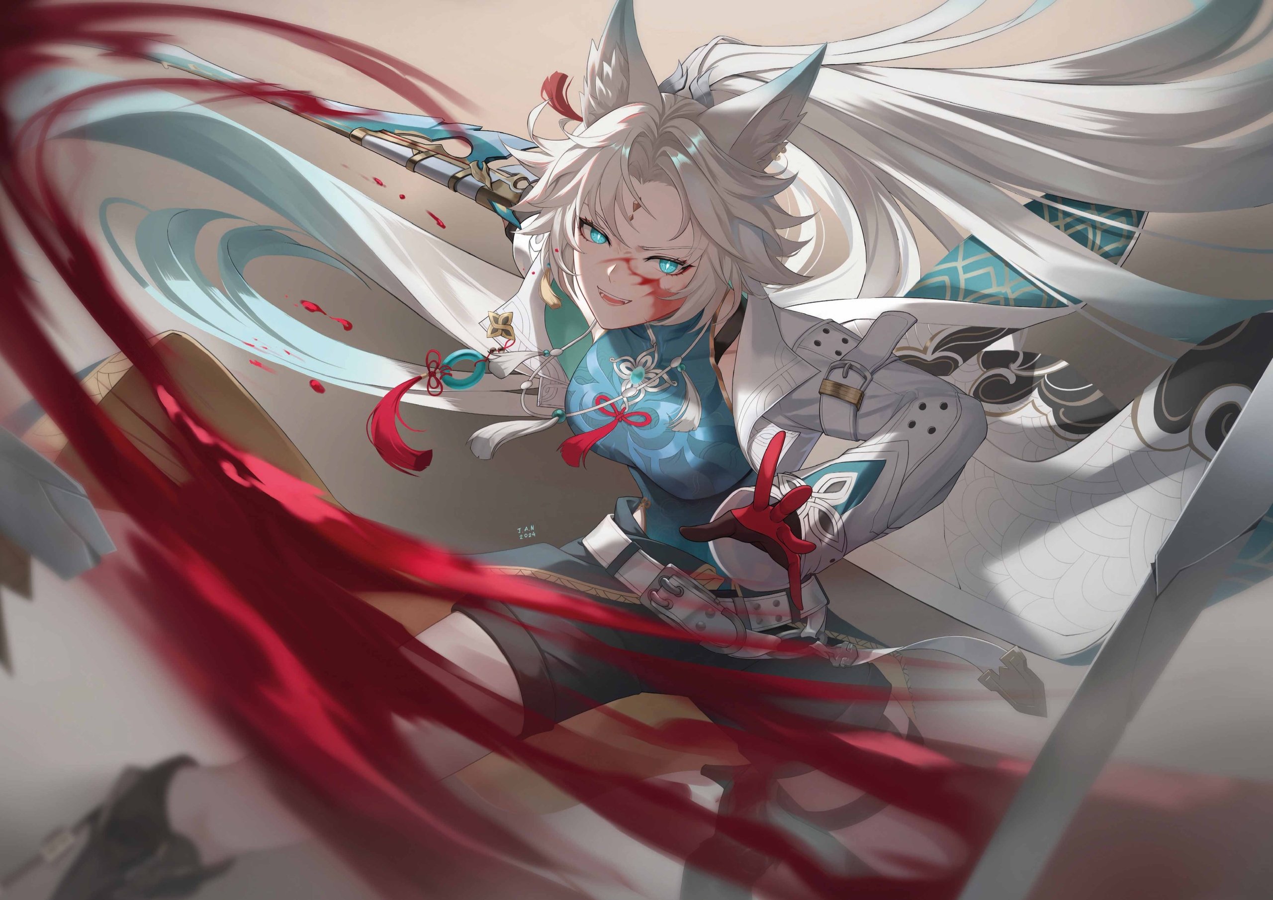 Plakat A3 Honkai Star Rail Hsr Anime Gra Feixiao Saran