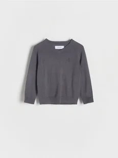 Reserved - Sweter z wiskozą - ciemnoszary - Bluzy i sweterki niemowlęce - miniaturka - grafika 1