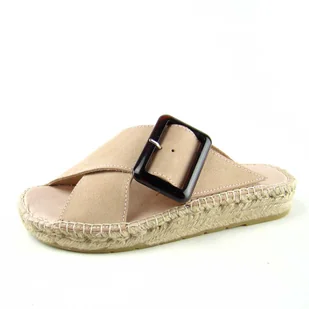 Klapki damskie espadryl MACARENA skóra handmade - Klapki i japonki damskie Klapki damskie espadryl MACARENA skóra handmade - Klapki i japonki damskie - miniaturka - grafika 1